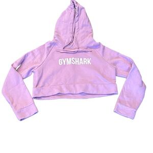 Gymshark Cropped Hoodie Purple Medium
